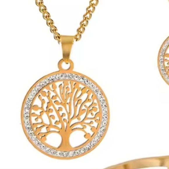 Gold Tree of Life Pendant Necklace - Picture 3 of 6